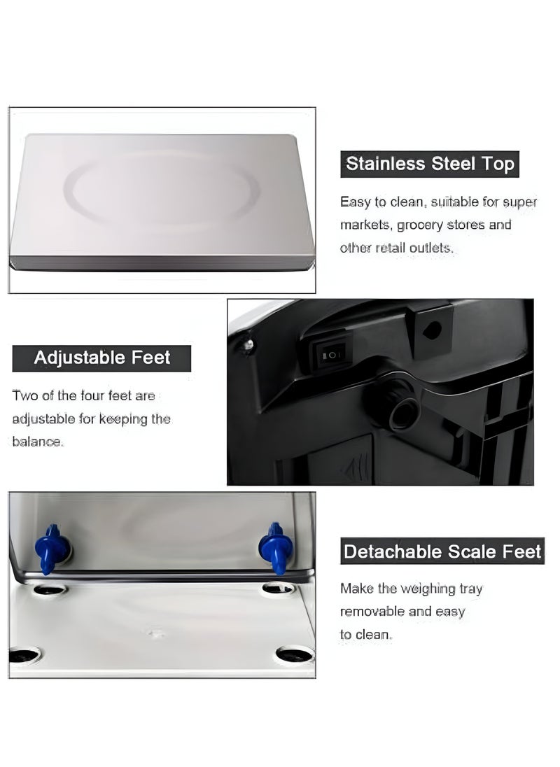 Sharpdo Electronic Digital Price Computing Platform Scale 200g to 40kg Electricity and internal battery  - Image 3