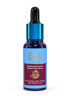 Blue Nectar Blue Nectar Manjistha Vitamin C Face Serum for Anti Wrinkle and Skin Firming | Advanced Anti Aging Formula with Power of Vit C and E | Face Serum for Glowing Skin with Radiant Berries  - Image 1