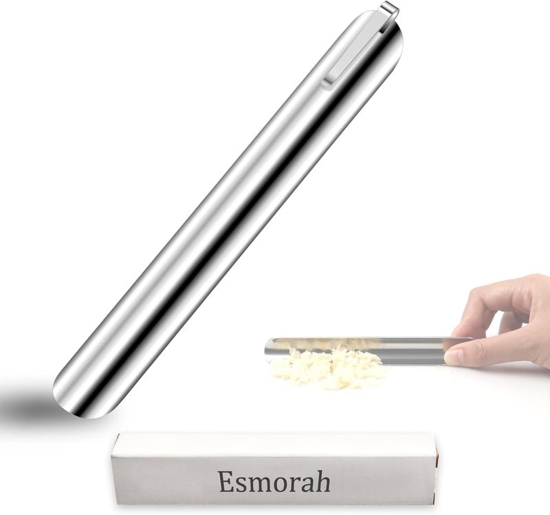 Esmorah مكنسة فتات الطاولة، مكنسة فتات لغطاء الطاولة، تنظيف الفوضى على المكتب بسرعة، مكنسة من الفولاذ المقاوم للصدأ مع مشبك جيب للخدم/النُدُل/النُدُلَات (1-عبوة، فضي) - Image 1