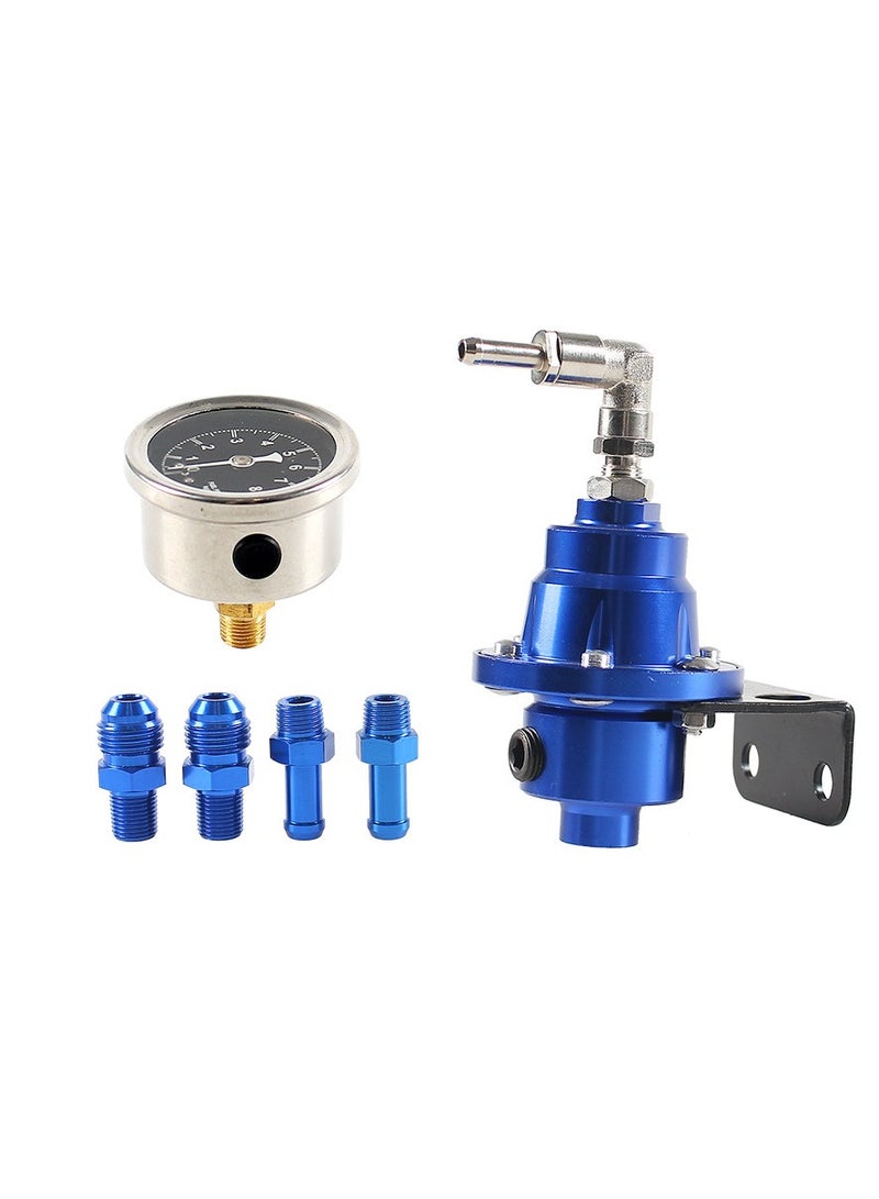 general Car modification adjustable fuel pressure regulator aluminum alloy fuel booster pressure regulator with pressure gauge - Image 1