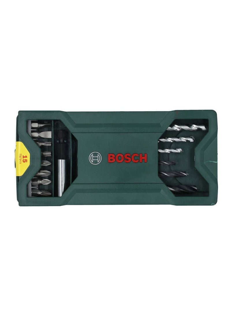 BOSCH 15-Piece Mini X-Line Drill and Screwdriver Bit Set - Image 1