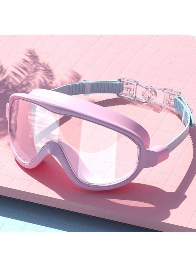 Generic Large Frame Swimming Goggles Anti-Fog Diving Goggles Transparent Swimming Goggles Can Be Freely Adjusted With Soft Mirror Band  - Image 1