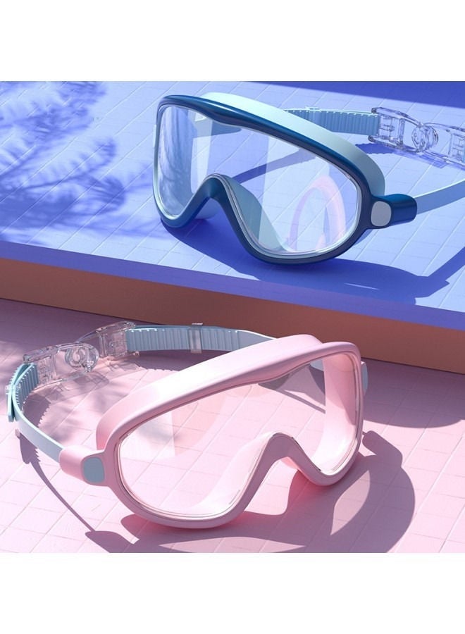 Generic Large Frame Swimming Goggles Anti-Fog Diving Goggles Transparent Swimming Goggles Can Be Freely Adjusted With Soft Mirror Band  - Image 5