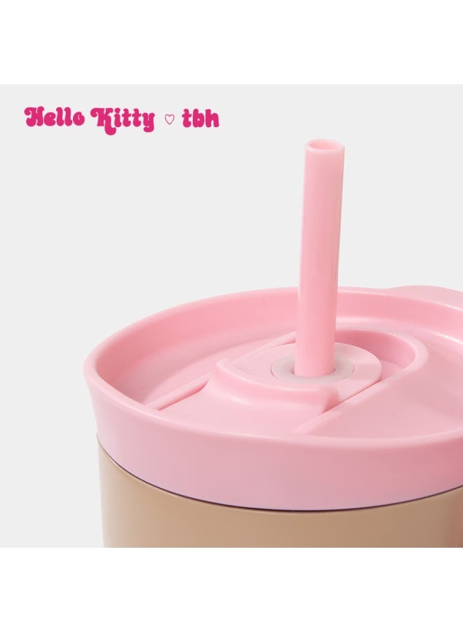 Tbh Sanrio o Kitty Jumbo Stainless Steel Insulated Straw Cup Black Kitty - Image 2