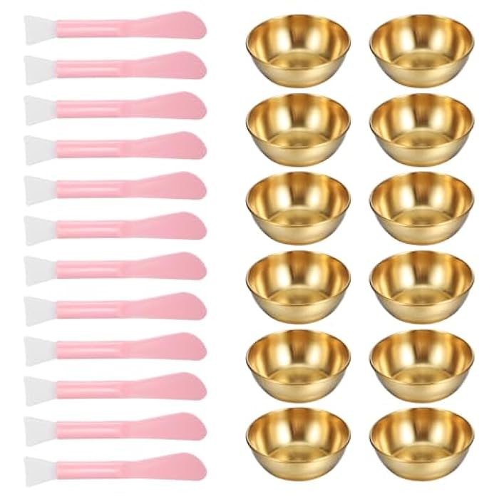 mekueeex 12 Pcs Facial Bowls Set for Estheticians Mixing Bowls with Spatula Facial Mask Mixing Kit for Spa & Home Use - Image 1