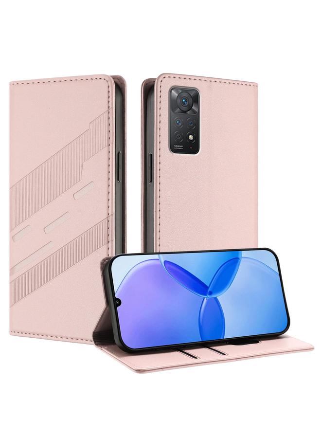 اس-توب جراب لهاتف Redmi Note 11 Pro، جراب هاتف جلدي عتيق متعدد الوظائف منقوش عالميًا - Image 1