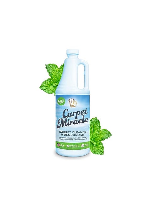 Carpet Miracle - Carpet Cleaner Shampoo Solution for Machine Use, Deep Stain Remover and Odor Deodorizing Formula, Use On Rug Car Upholstery and Carpets (32FL OZ)
