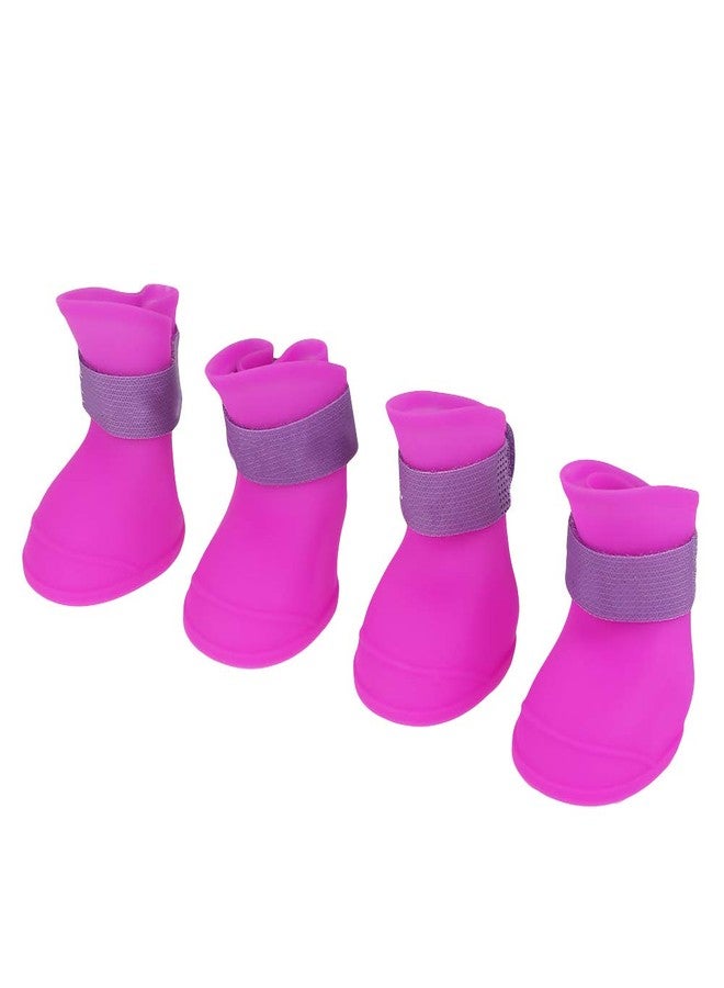 Ejoyous Dog Boots Protector, 4Pcs Waterproof Silicone Pet Booties Anti Slip Dog Rain Protective Shoes for Small Dogs Doggy Puppy Doggie Pets, Dog Booties for Outdoor Walking (L)