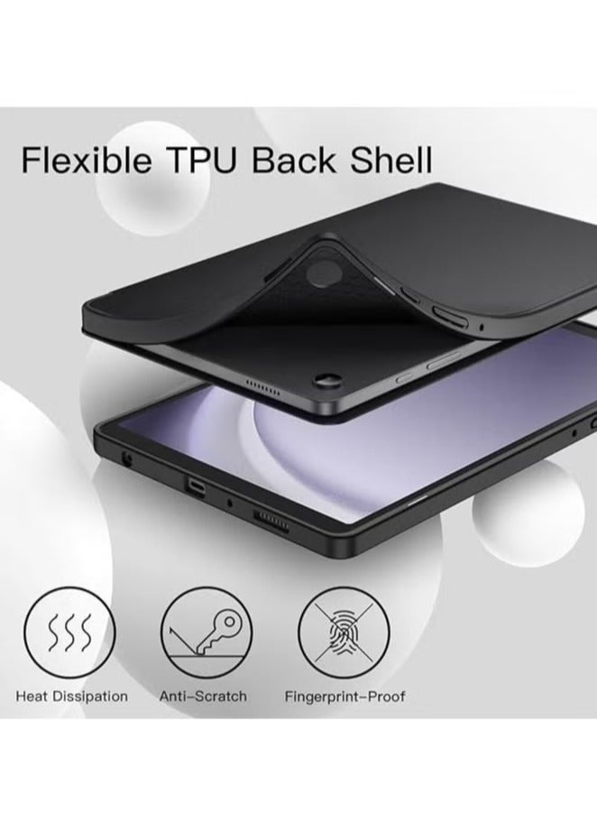 DUSALA Samsung Galaxy Tab A9 Plus 11 Inch 2023 Model with Pencil Holder Slim Tablet Cover with Soft Back Auto Wake Sleep Function - Image 2