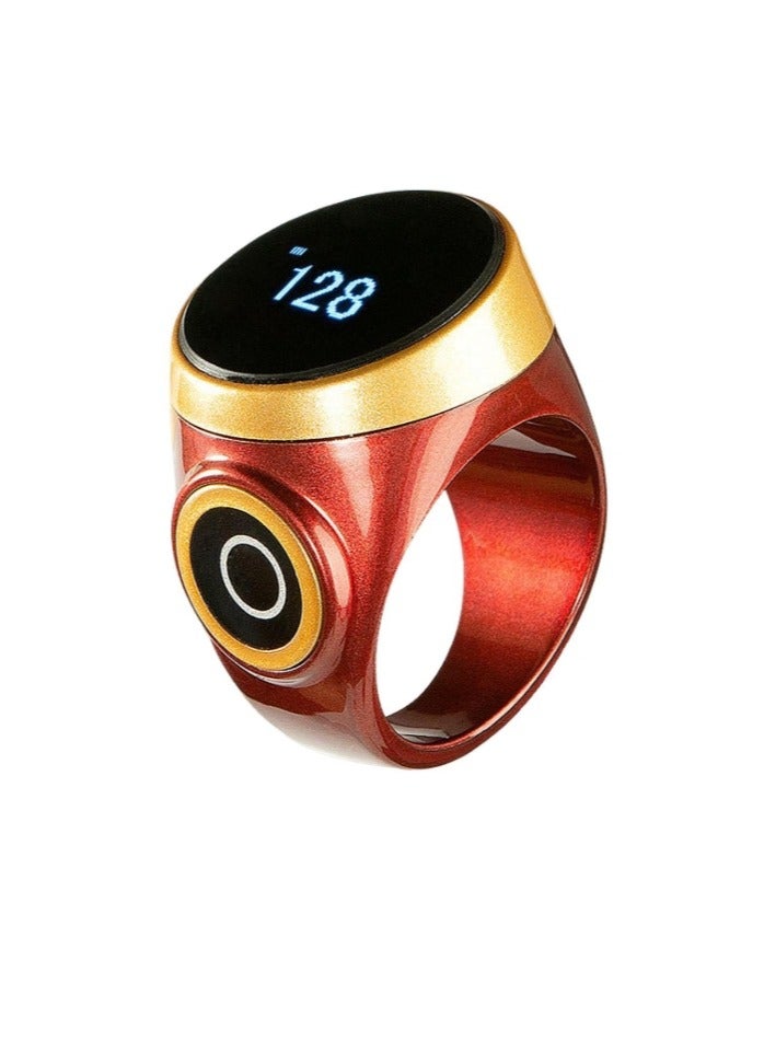 حلقة عداد التسبيح الرقمية هي حلقة عداد تسبيح ذكية ثورية مصممة للراحة العصرية. على عكس العدادات اليدوية التقليدية، فإن حلقة الإصبع المبتكرة هذه تجعل العد أسهل بلمسة خفيفة فقط. تتميز بشاشة OLED عالية الدقة، ويمكن للمستخدمين رؤية العد بوضوح في أي حالة إضاءة. - Image 1