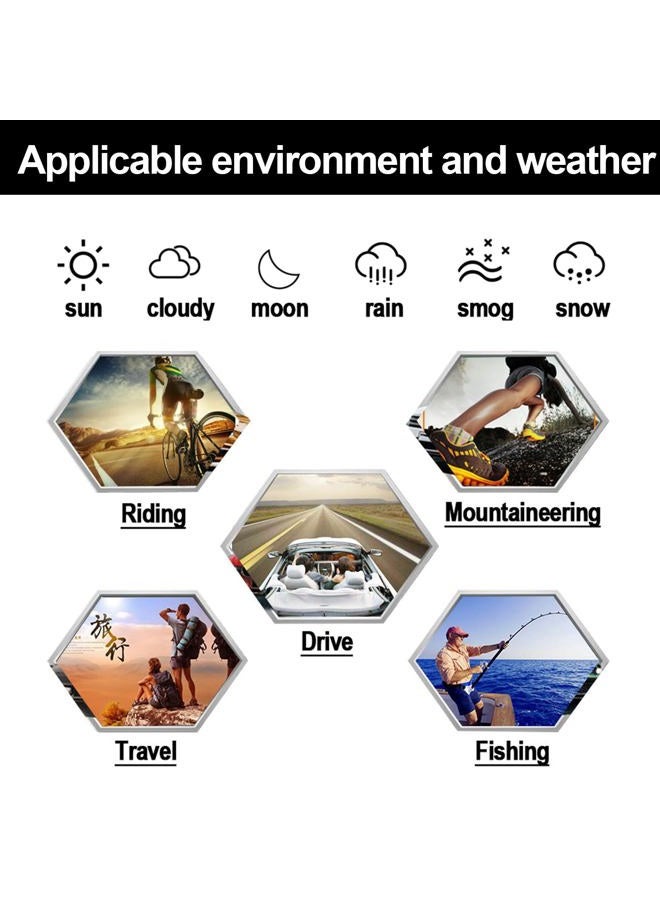 YIMI Polarized Photochromic Driving z87 Sunglasses For Men Women Day and Night safety glasses (Brown) - Image 5