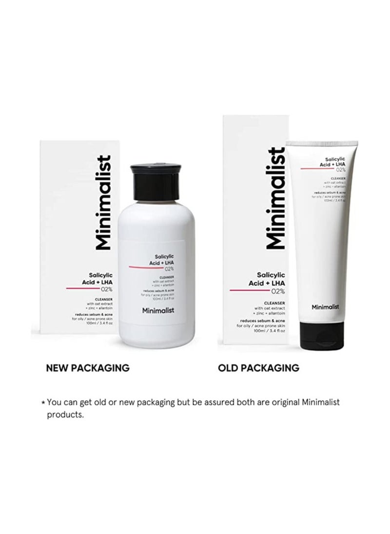 MINIMALIST - Minimalist 2% Salicylic Acid Face Wash for Oily, Acne Prone Skin (100 ml) - Image 1