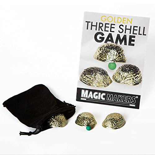 Magic Makers Golden Metal Three Shell Game Magic Trick - Image 1