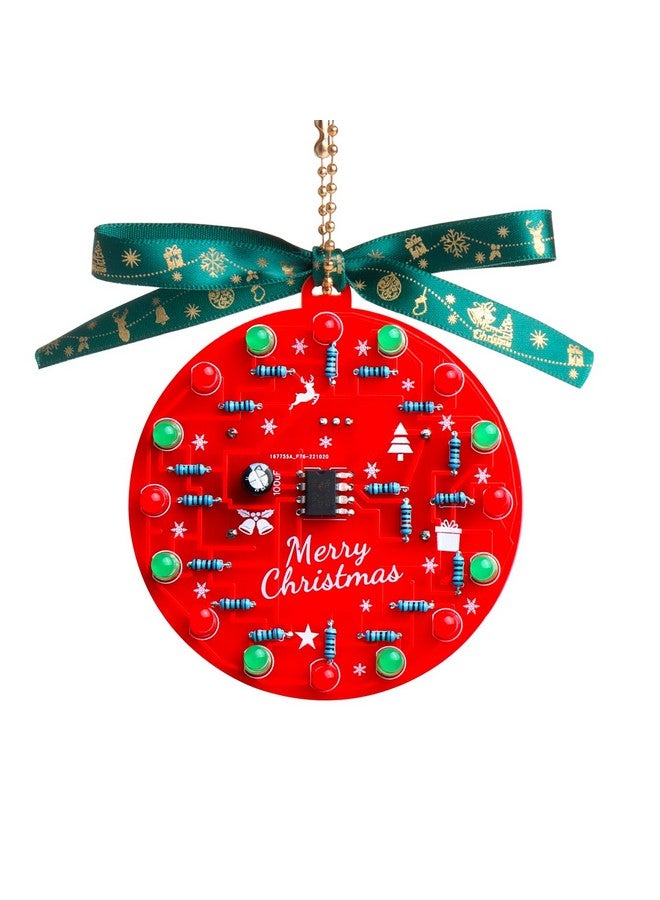 DIKAVS Beginner Learn To Solder Fun Kit : Led Christmas Tree Decoration Soldering Kit Red And Green Leds Blinking （2 Sets） - Image 1