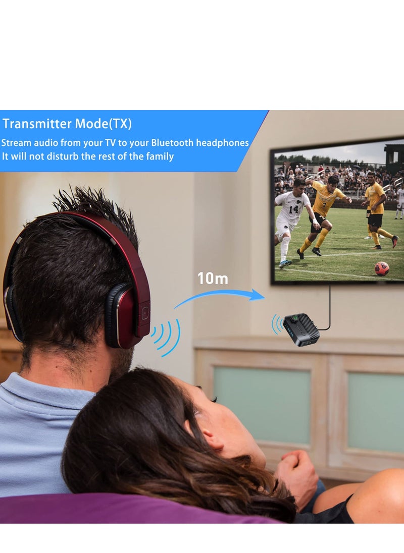 Generic - Bluetooth Transmitter Receiver, Bluetooth Transmitter Receiver with Display, V5.3 Bluetooth Receiver for Home Stereo/Headphones/Speakers/Home Theater/Tv/Low Latency - Image 1