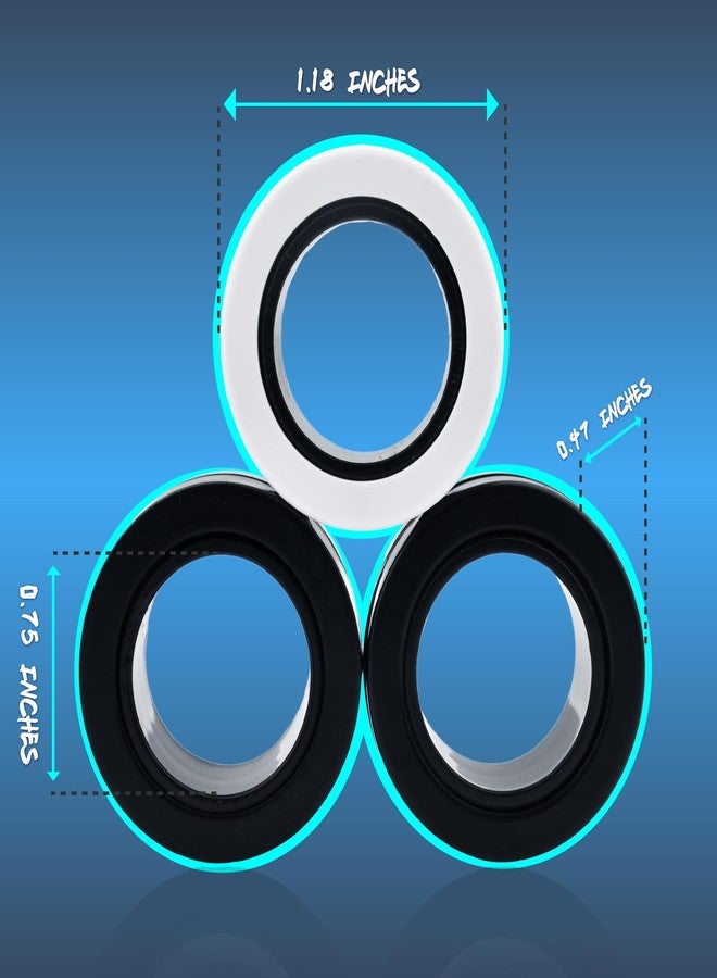 Cevioce 6 PCS Magnetic Rings Fidget Toys Set for Adults Boys Teens,ADHD Anxiety Fidget Spinner Magnetic Ring,Coolest Finger Stress Relief Toys Kids Birthdays Easter Gifts for 8 9 10 11 12+ Year Old - Image 5