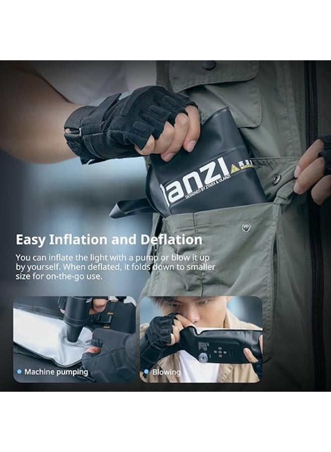 Ulanzi UA12 Bi-Color Inflatable Tube Light, Foldable LED Video Light for Photography, 2700K-6500K, 12W 2500mAh Rechargeable Photography Light Bar 1/4" Mount LED Lighting Wand Stick for Video Shooting - Image 2