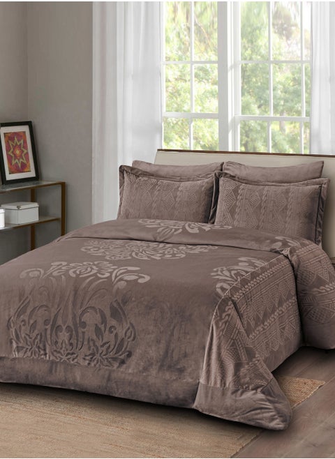Velvet Comforter Sets, 5 Pcs Single Size, Fits 120 x 200 cm Single Size Bed, With Removable Filling, Soft, Warm