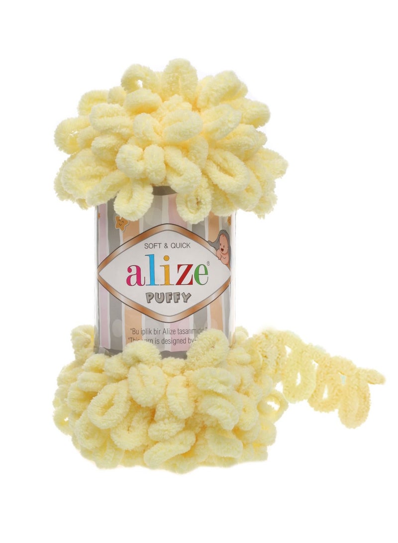 ALIZE Puffy Micropolyester Hand Knitting Yarn 100 Gram 9 Metre