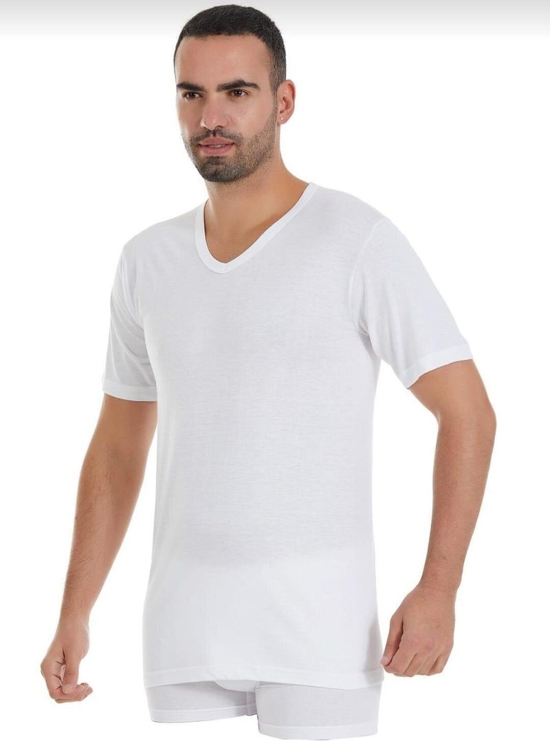 Yıldız Yildiz 126 Men's Modal Super Thin V Neck Short Sleeve Undershirt 10 Pieces
