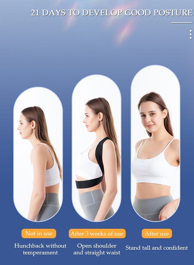 DUNISO Smart Posture Corrector Back Brace with Sensor Vibration Reminder for Men and Women Posture Reminder for Teens Kids with Adjustable Angle and Strap Help to Keep Right Posture Neck and Shoulder Posture Corrector Back Corrector Shoulder Support, Correct Hunchback - Image 5