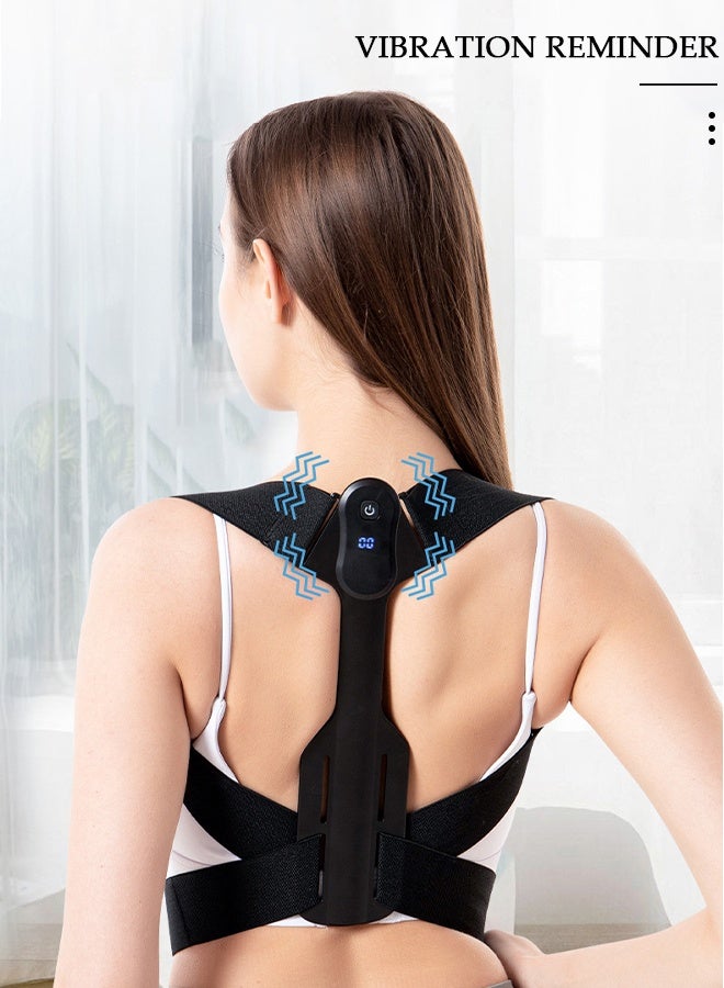 DUNISO Smart Posture Corrector Back Brace with Sensor Vibration Reminder for Men and Women Posture Reminder for Teens Kids with Adjustable Angle and Strap Help to Keep Right Posture Neck and Shoulder Posture Corrector Back Corrector Shoulder Support, Correct Hunchback - Image 3
