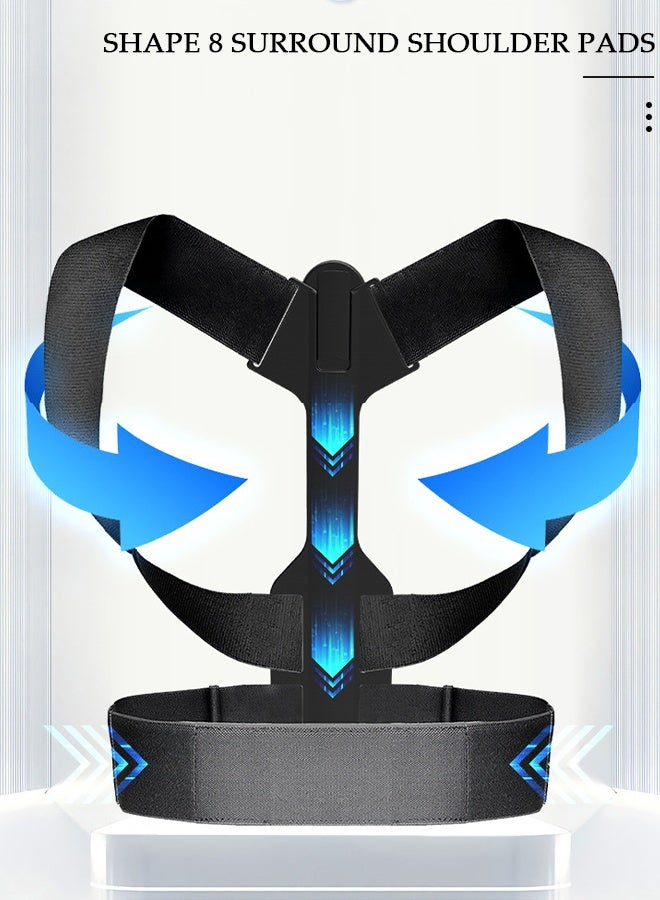 DUNISO Smart Posture Corrector Back Brace with Sensor Vibration Reminder for Men and Women Posture Reminder for Teens Kids with Adjustable Angle and Strap Help to Keep Right Posture Neck and Shoulder Posture Corrector Back Corrector Shoulder Support, Correct Hunchback - Image 2