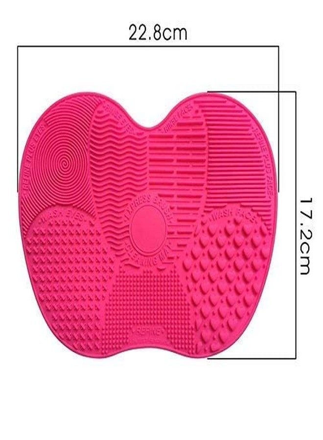 ANNIE Silicone Makeup Brush Cleaning Mat Big Size Make Up Brush Clean Pad Cosmetic Spa Brush Cleaning Mat Portable Washing Tool Scrubber with Suction Cup (Pink) - Image 2