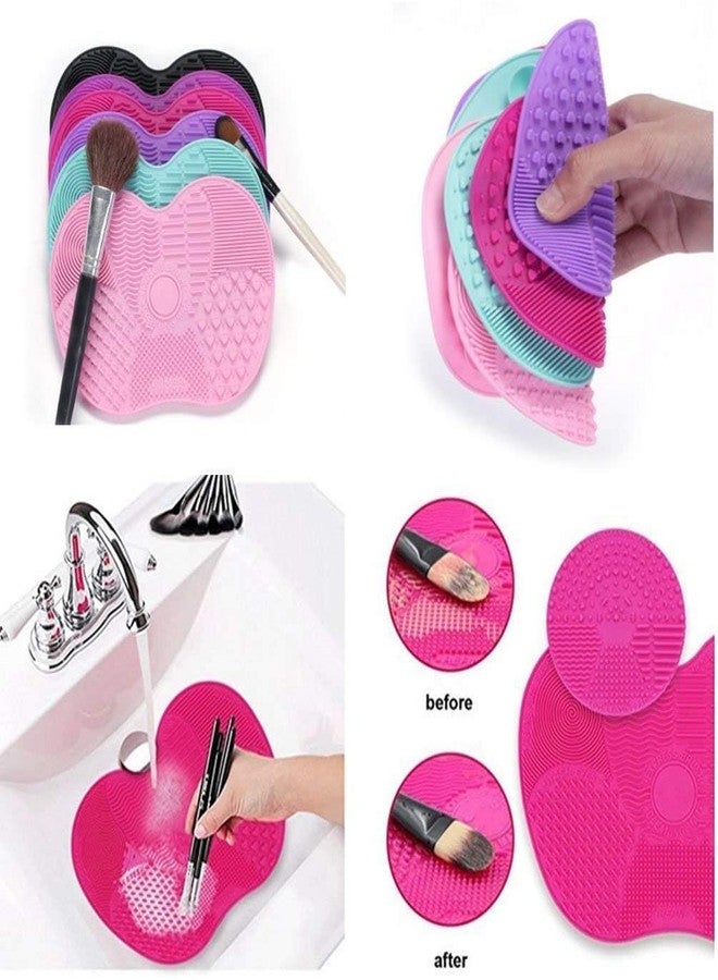 ANNIE Silicone Makeup Brush Cleaning Mat Big Size Make Up Brush Clean Pad Cosmetic Spa Brush Cleaning Mat Portable Washing Tool Scrubber with Suction Cup (Pink) - Image 5