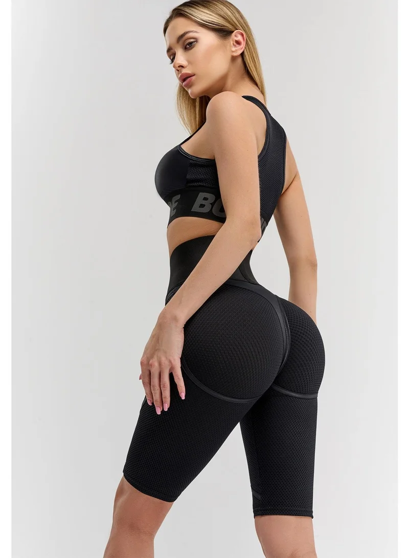 Bona Fide Cycling Corsage Extra Black Skin Corsage Extra Skin High Waist Biker Gym Shorts for Women for Women | Best Price UAE