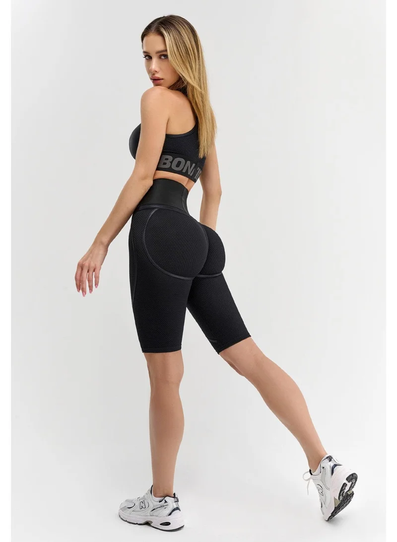 Bona Fide Cycling Corsage Extra Black Skin Corsage Extra Skin High Waist Biker Gym Shorts for Women for Women | Best Price UAE