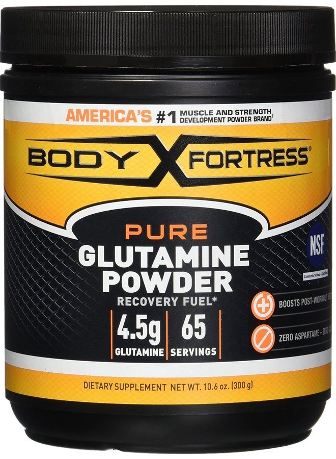 Body Fortress Pure Glutamine Powder, 10.6 Oz