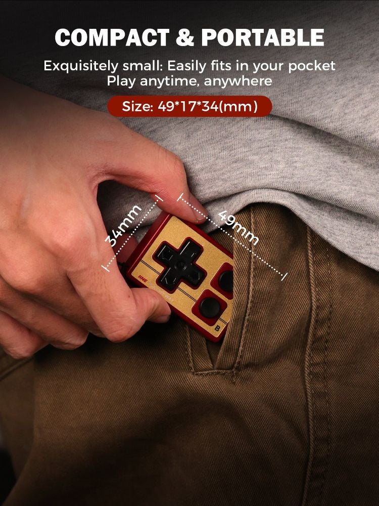 Iine Gamebrick Mini Retro Controller, Classic Retro Design, Compact Portable Mini Controller, L1162 - Image 5