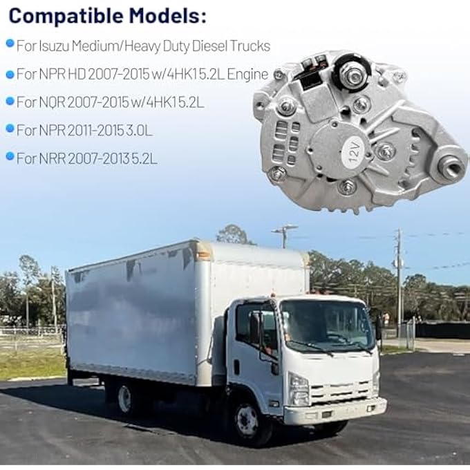 HonHuCo 8980750250 Alternator Replacement for LR1110-733 Isuzu NPR Medium/Heavy Trucks 2008-2015 Auto Parts Alternator for ISUZU NPR 3.0/5.2L LR1110-733C - Image 4