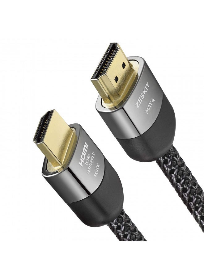 Zeskit Maya 2.1 8K HDMI Cable 5ft, 4K120Hz 48Gbps for eARC Soundbar Ethernet Gaming 144Hz, Certified Ultra High Speed HDR VRR HDCP 2.2 2.3 Compatible with Dolby Vision Atmos Apple TV Xbox Series X PS5 - pzsku/ZAEFF319C6B20E8072BBDZ/45/_/1732280698/9a8f5abe-dba3-4f24-918d-96846d534662