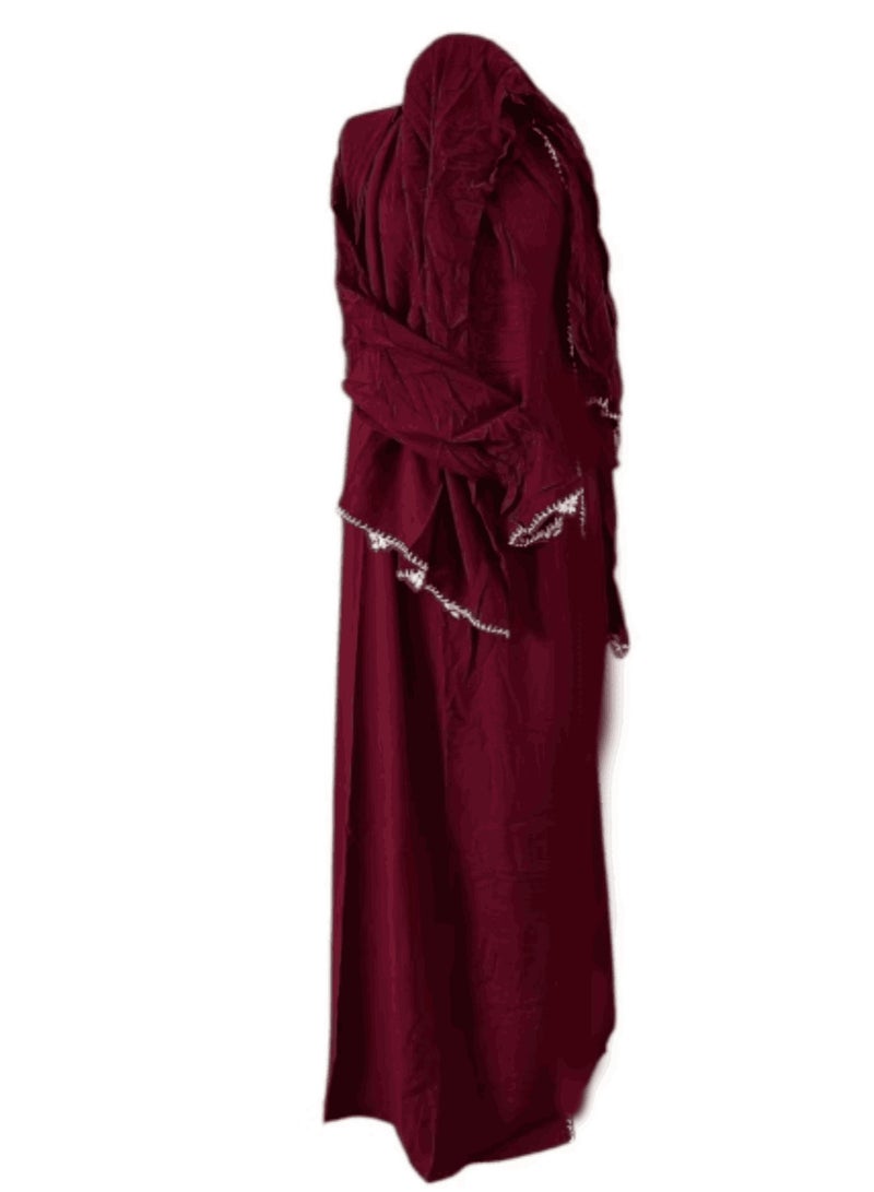 Gift set of 5 pieces, quilted rug + Qur’an + prayer sheet + rosary + incense burner - Image 3