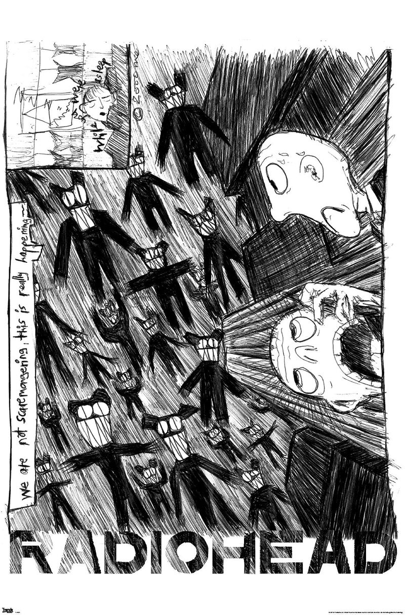 Trends International Radiohead - Scribble Wall Poster, 22.375" x 34", Premium Unframed Version - Image 1