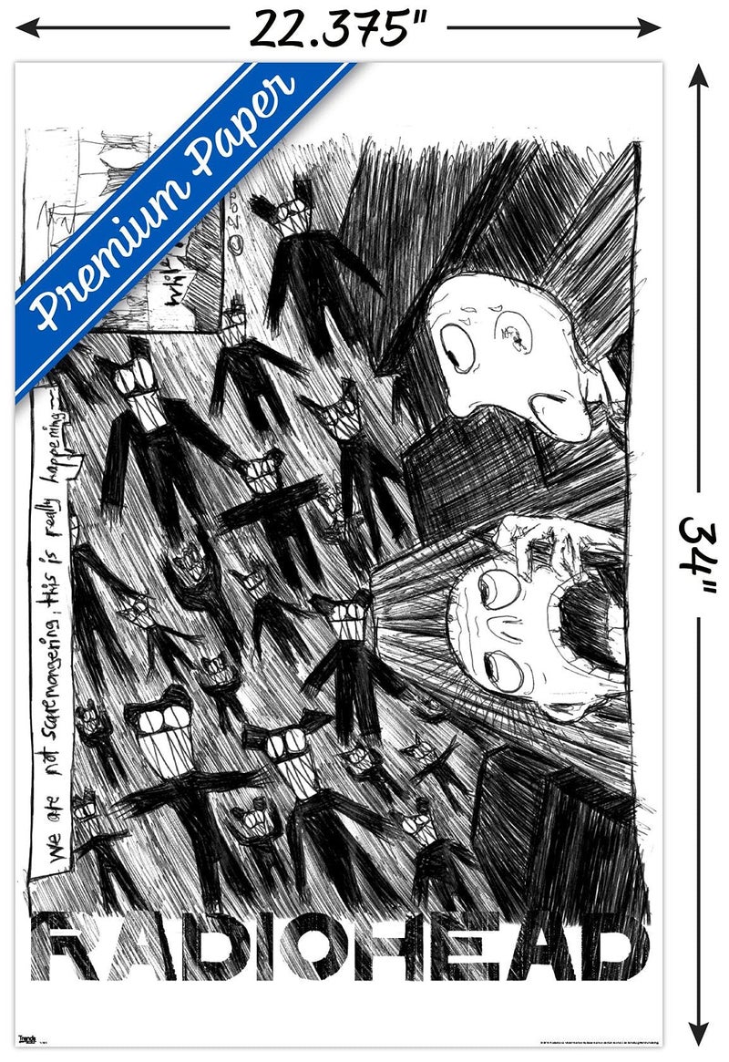 Trends International Radiohead - Scribble Wall Poster, 22.375" x 34", Premium Unframed Version - Image 3