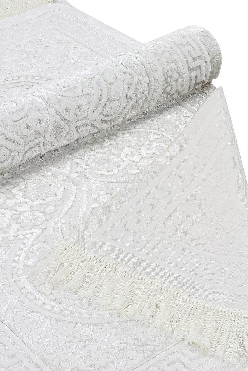 İhvan Online Velvet İnci Prayer Rug Velvet Pearl - Cream