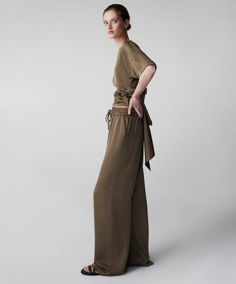 Ipekyol  Satin Wide Leg Trousers for Women | Best Price UAE