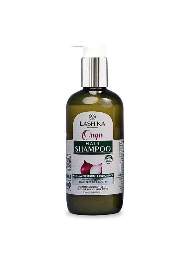 Lashika Onyn Shampoo with Onion Seed Oil, Black Seed Oil, Keratin, Vitamin E, Argan Oil - Helps to Reduce Hair Loss, Itchy Scalp, Dull, Weak and Frizzy Hair (300 ml) - Image 1