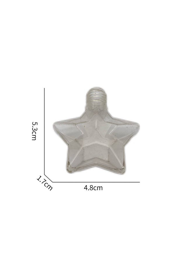 For PVC Ornaments Cylinder View Transparent Bottle Office Ornaments Bottle View Miniature World Breeding Tank Home Ornaments-Color:Bubble Pvc Bottle 5-pointed Star Small Product - Image 1