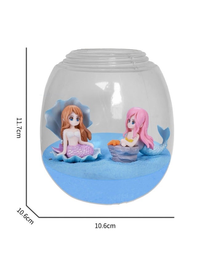 For PVC Ornaments Cylinder View Transparent Bottle Office Ornaments Bottle View Miniature World Breeding Tank Home Ornaments-Color:Bubble Pvc Bottle 5-pointed Star Small Product - Image 3