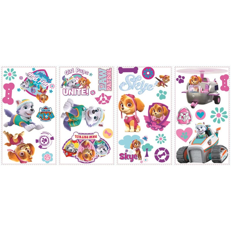 RoomMates RMK3124SCS Paw Patrol Girl Pups Peel and Stick Wall Decals