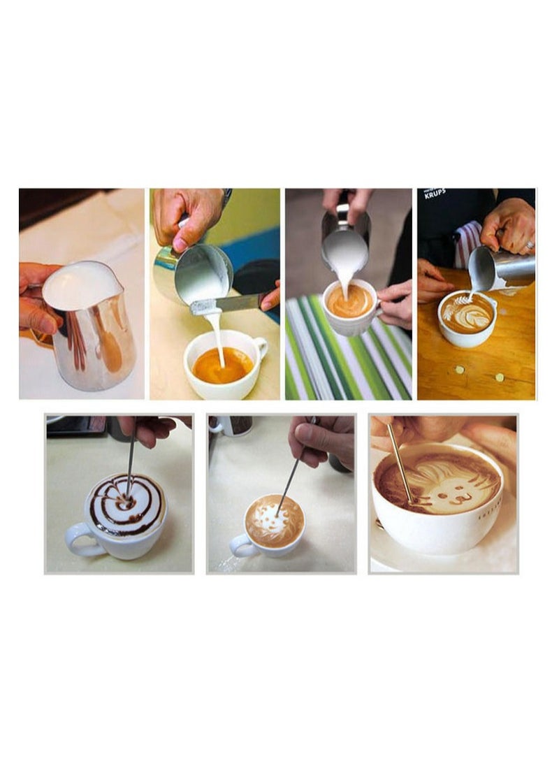 kaffenator - kaffenator Stainless Steel Milk Frothing Pitcher, 12 ounce (350 ml), Frother Jug for Espresso Machine Coffee Cappuccino Latte Art - Image 1