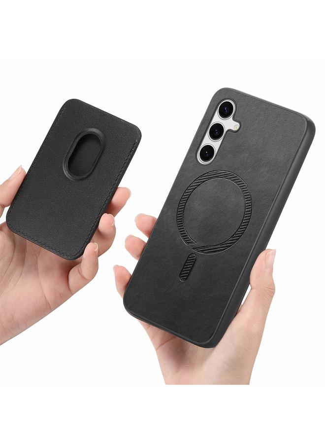 اس-توب جراب لهاتف Samsung Galaxy S24 5G Retro Magsafe Card Bag غطاء خلفي من البولي يوريثان - Image 4