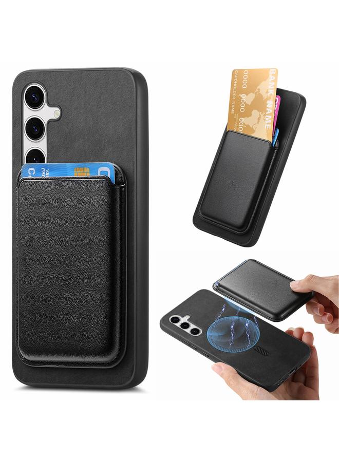 اس-توب جراب لهاتف Samsung Galaxy S24 5G Retro Magsafe Card Bag غطاء خلفي من البولي يوريثان - Image 1