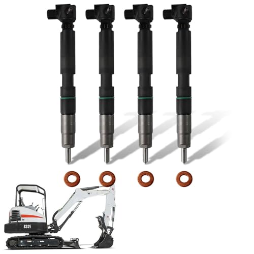 COPACHI 7275454 28337917 4pcs Diesel Engine Fuel Injectors wSeal 40090300074D Compatible with Doosan Delphi Bobcat E32 E35 E42 E45 E50 E55 E85 S450 S510 S550 S570 S590 - Image 1