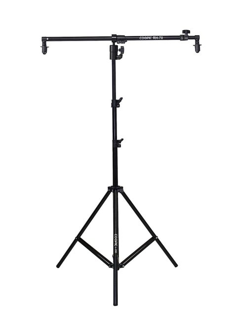 RH-70 Photo Studio Telescopic Reflector Holder Extendable Boom Arm with 200cm Tripod Light Stand for Reflector and Portrait Photography