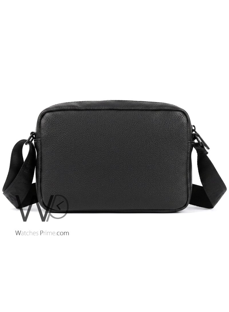 Tommy Icons Tommy Hilfiger Men's Black Pebbled Monogram Reporter Bag - Image 3